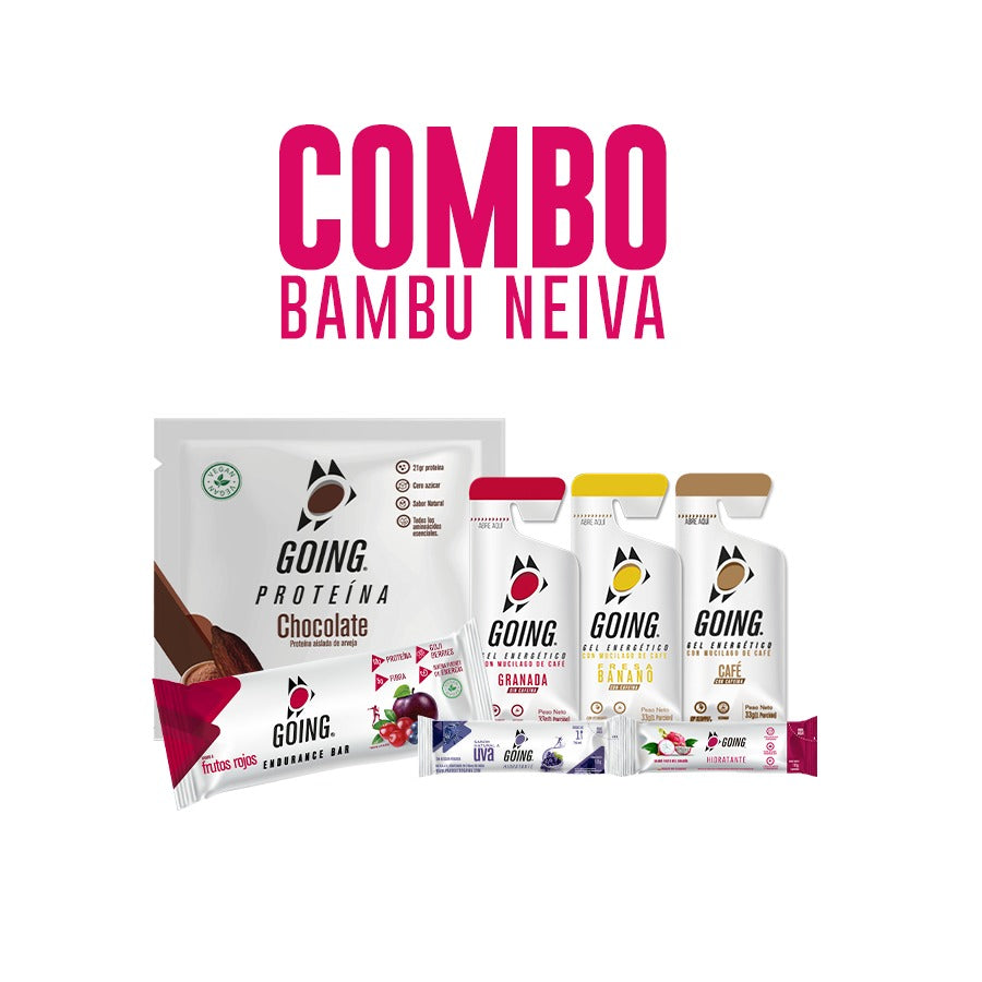 Combo Bambuquera Neiva / Hidratante X2 / Geles X3 / Proteína X1 / Barra X1