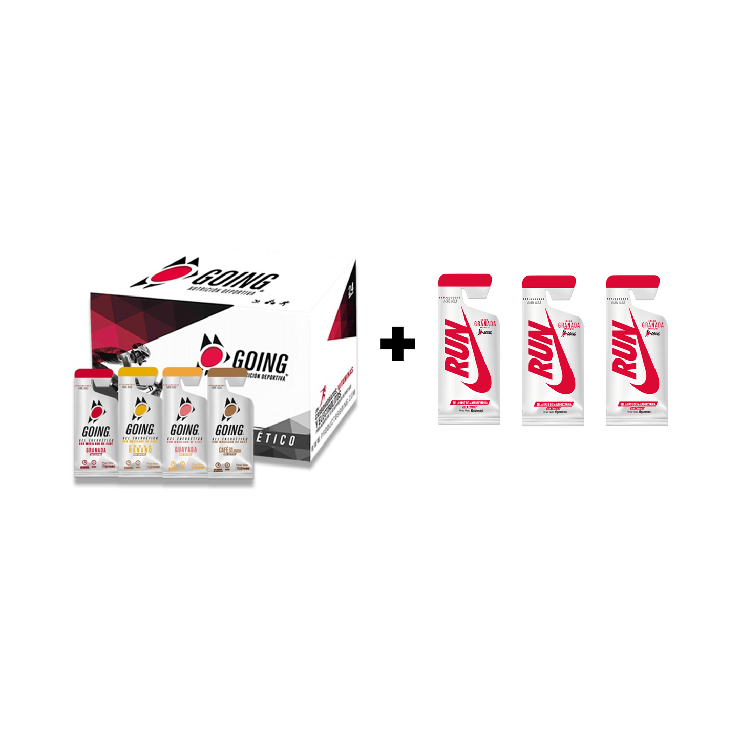 Caja x 24 Geles Energéticos Going Mixtos + 3 Geles Going x Nike GRATIS