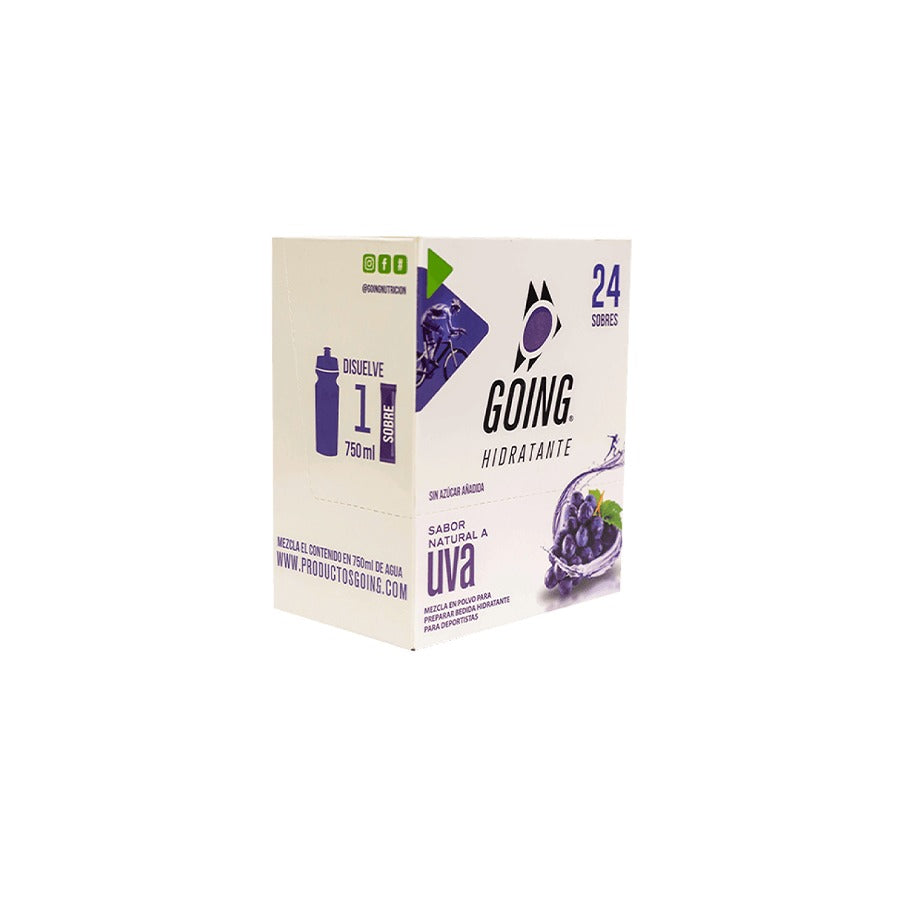 Caja de hidratante con electrólitos x 24 und - LIMONADA DE COCO y UVA + CARAMAÑOLA DE OBSEQUIO