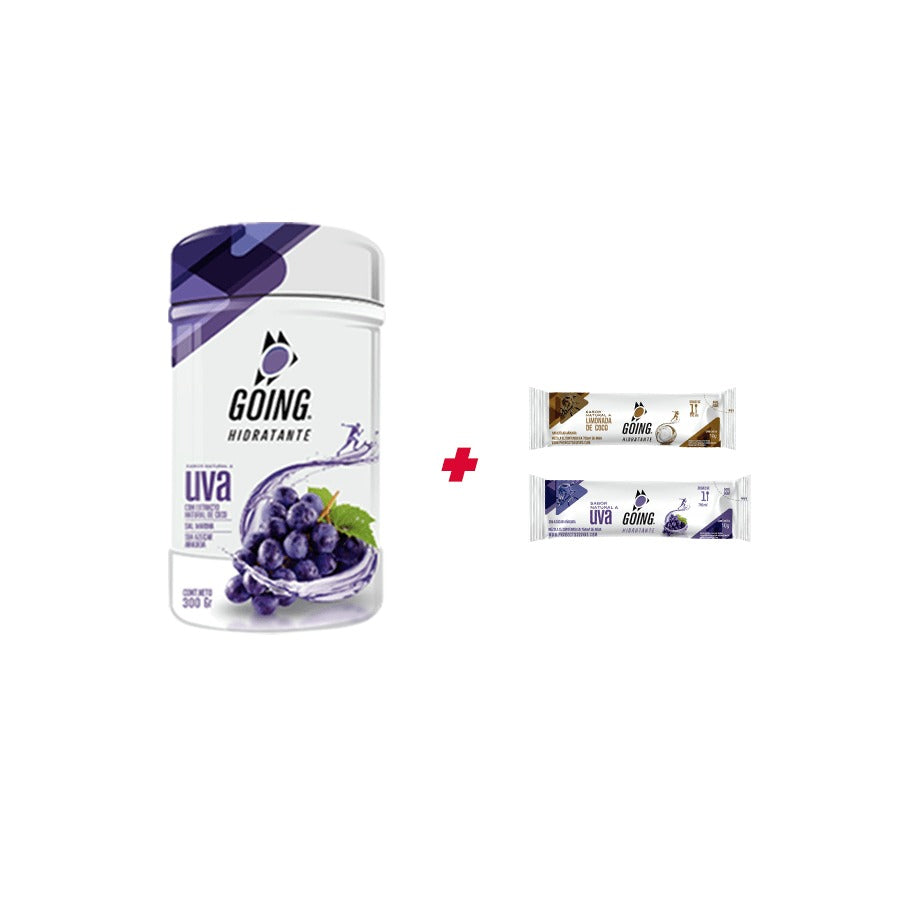 Hidratante con electrólitos -tarro con 30 porciones - sabor UVA + Obsequio