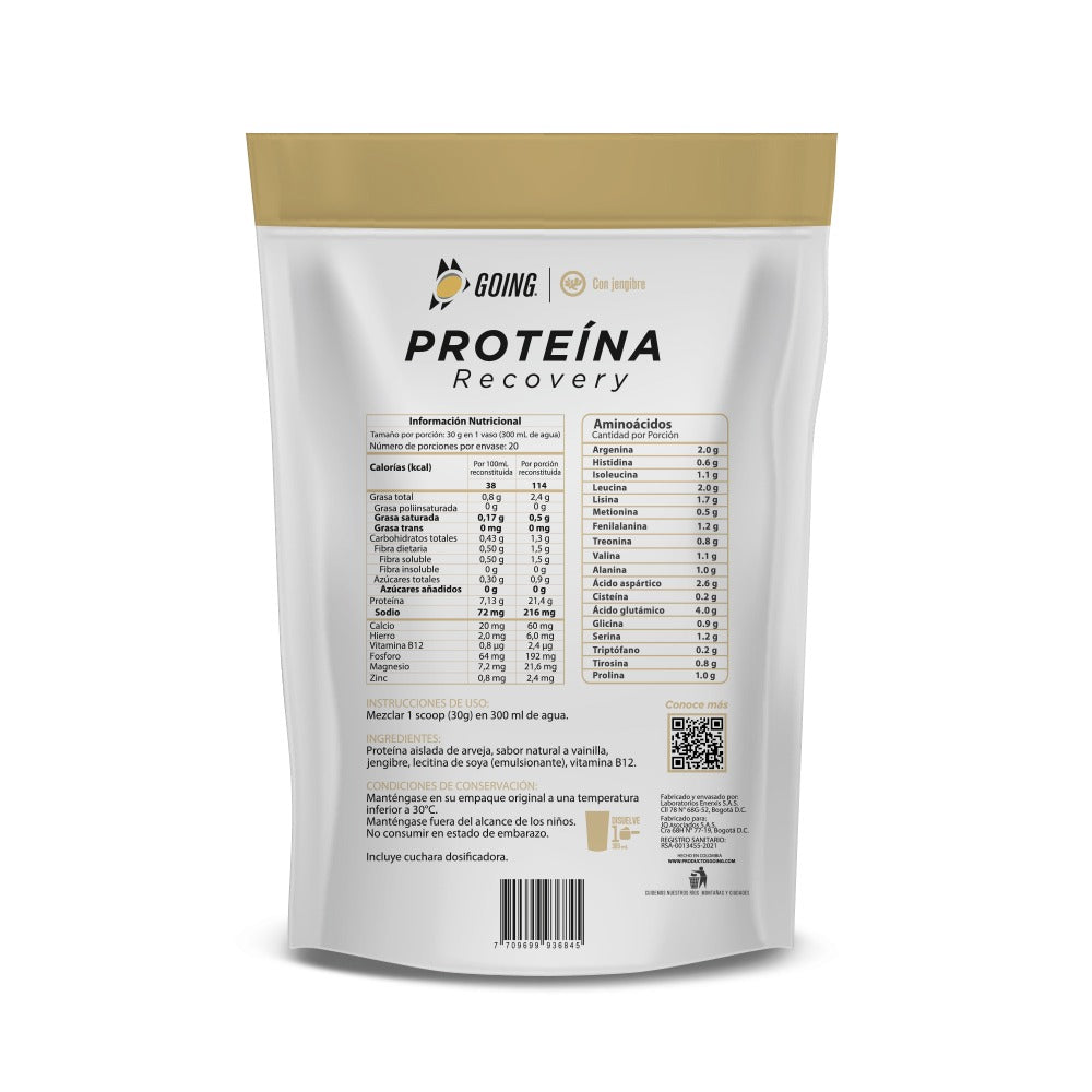 Bolsa de proteína vegana + Shaker obsequio x 20 porciones - sabor a VAINILLA