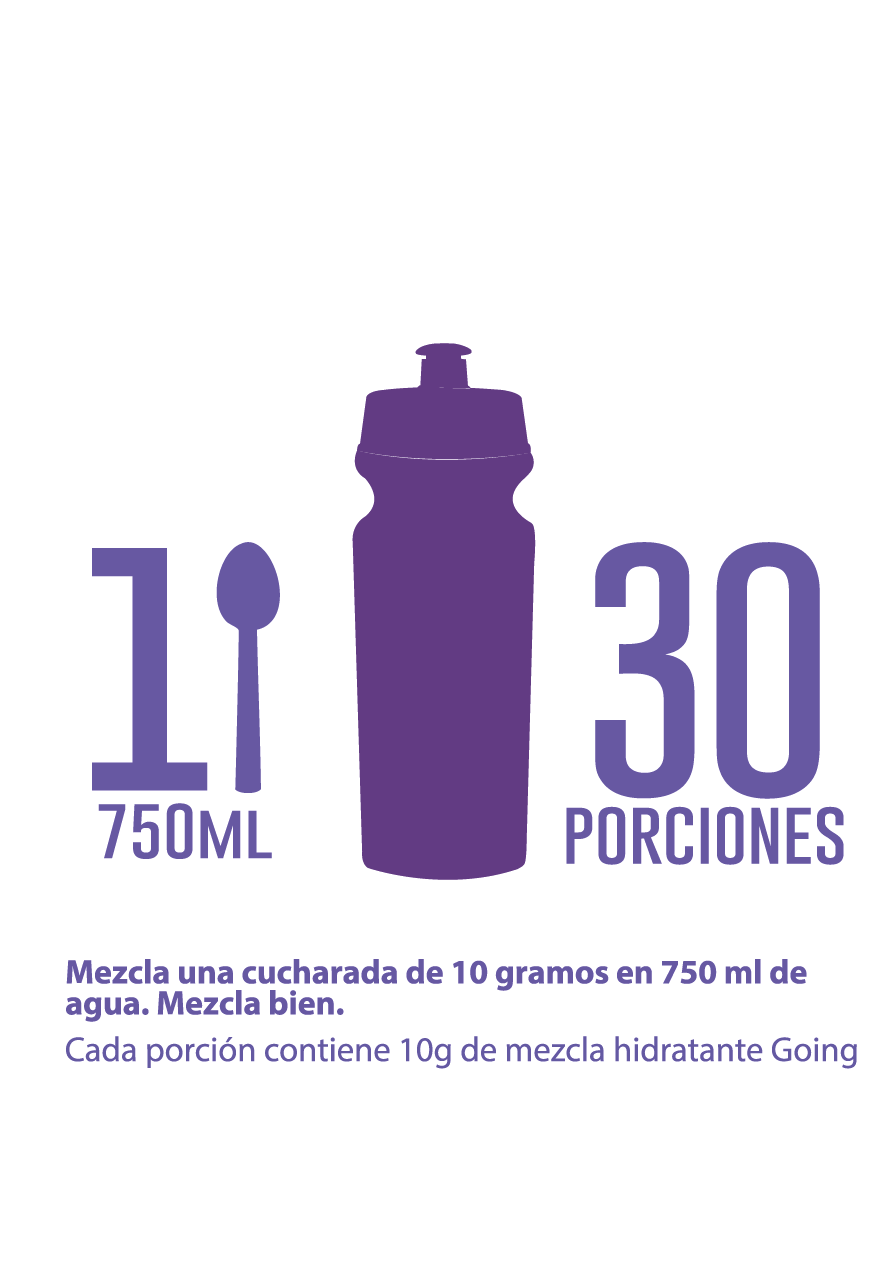 Bolsa de hidratante con electrólitos x 30 porciones - sabor UVA + OBSEQUIO