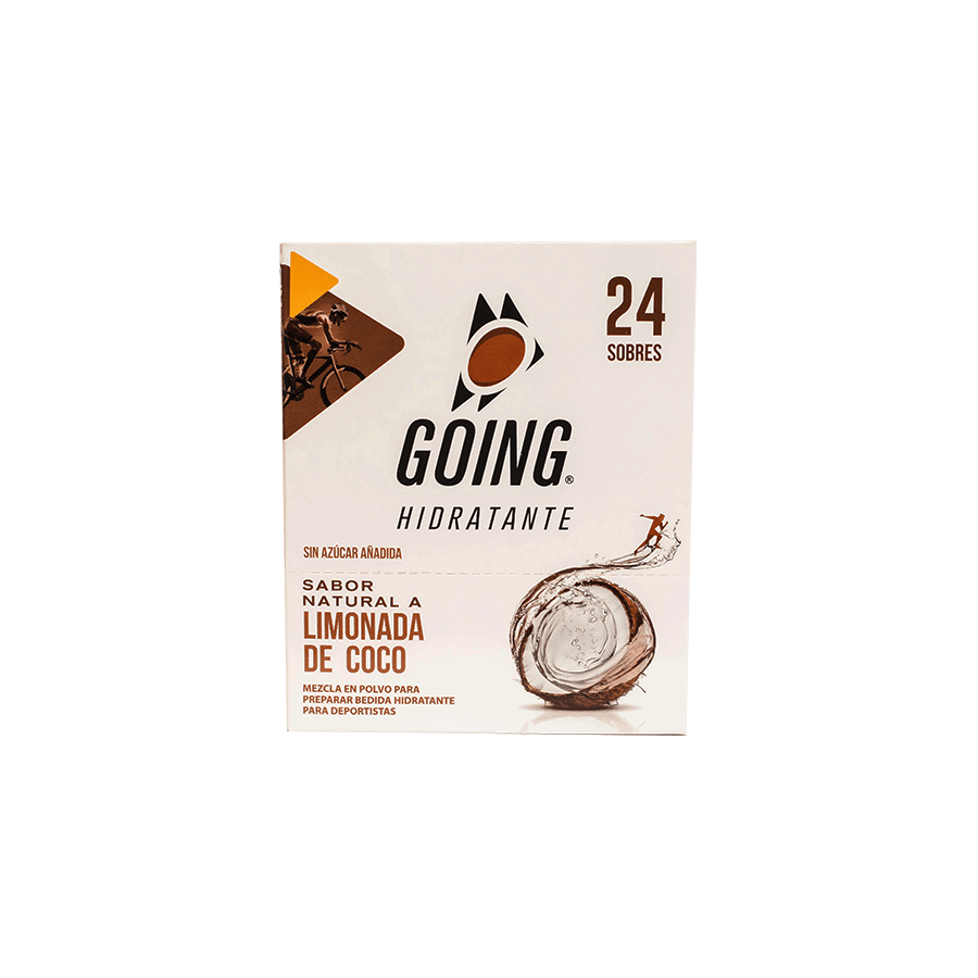 Caja de hidratante con electrólitos x 24 und - sabor a LIMONADA DE COCO + CARAMAÑOLA OBSEQUIO