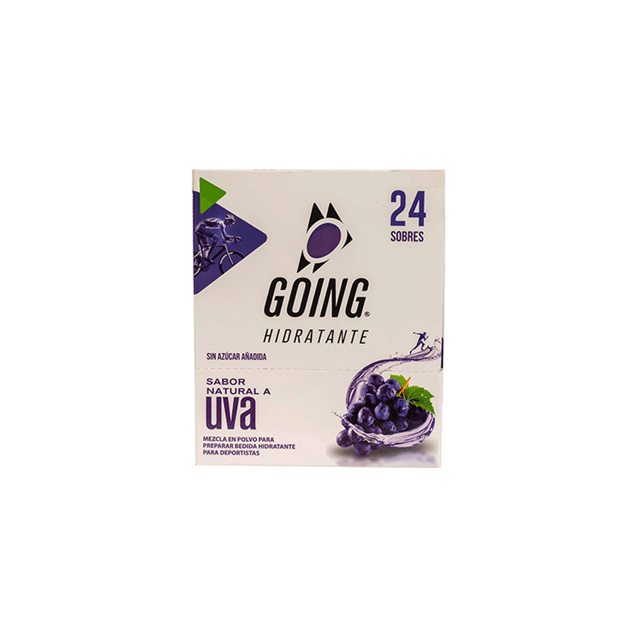Caja de hidratante con electrólitos x 24 und - sabor UVA + CARAMAÑOLA DE OBSEQUIO