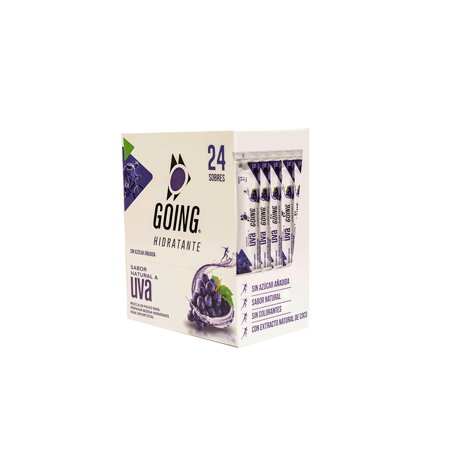 Caja de hidratante con electrólitos x 24 und - sabor UVA + CARAMAÑOLA DE OBSEQUIO