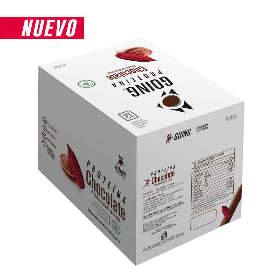 Sobres de proteína vegana x 12 und - sabor a CHOCOLATE