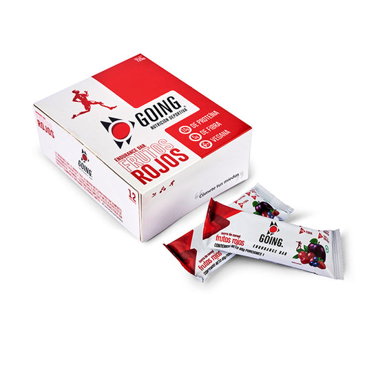 Barras con proteína x 12 unidades - sabor FRUTOS ROJOS