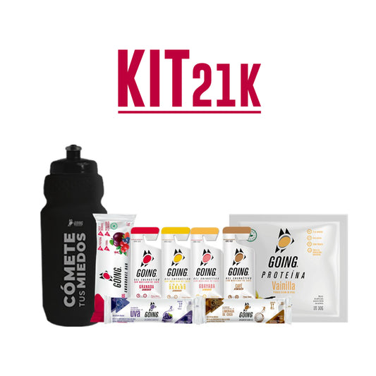 Kit 21K - 4 geles energéticos + 6 hidratantes +1 proteína + 1 barra endurance + Caramañola de obsequio