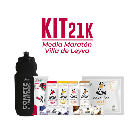 Kit 21K Villa de Leyva - 4 geles energéticos + 6 hidratantes +1 proteína + 1 barra endurance + Caramañola de obsequio