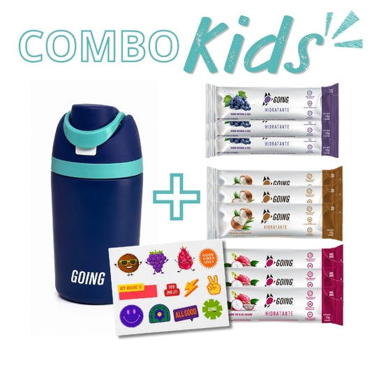 Combo Kids : 12 sticks hidratantes + 6 stikers para personalizar termo