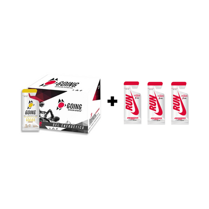 Caja x 24 Geles Energéticos Going Sabor Fresa Banano + 3 Geles Going x Nike GRATIS