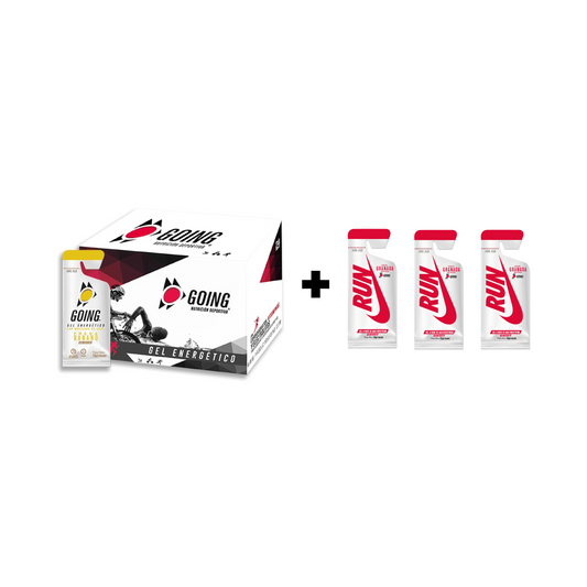 Caja x 24 Geles Energéticos Going Sabor Fresa Banano + 3 Geles Going x Nike GRATIS
