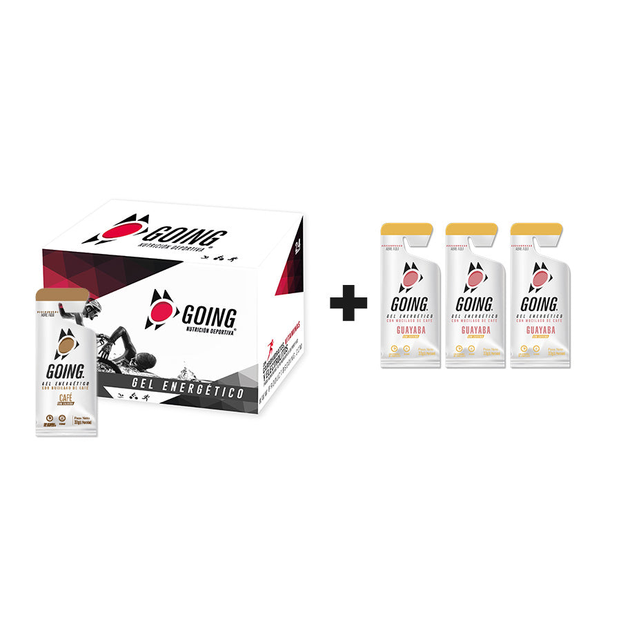 Caja x 24 Geles Energéticos Going Sabor Café + 3 Geles GRATIS