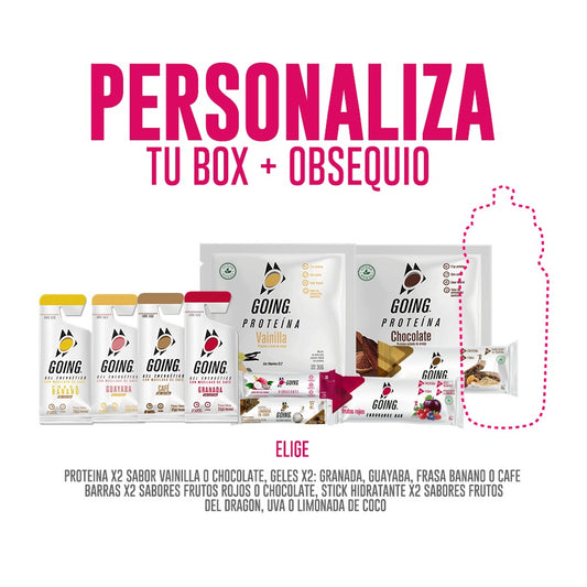 Personaliza tu Box - Barras x2, Geles x2, Hidratantes x2 y Proteinas en Sobre x2 + Obsequio
