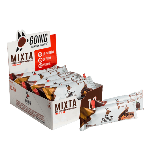 Barras de proteína x 12 unidades - Sabores Chocolate - Frutos rojos