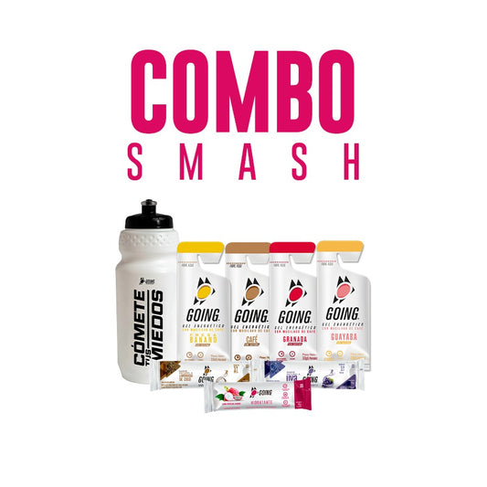 Combo Smash: 4 geles energéticos + 8 stick hidratante + caramañola