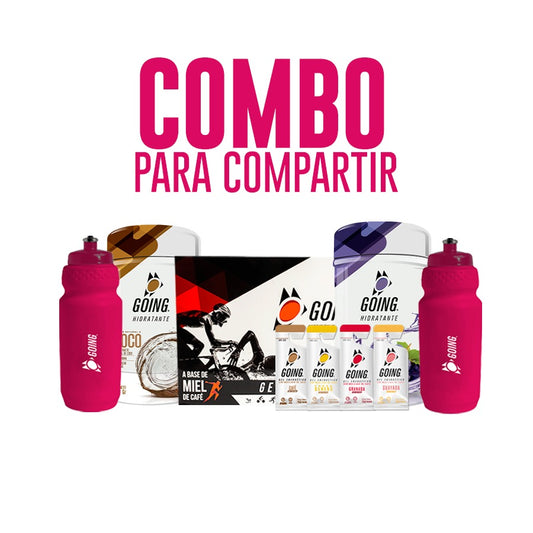 Combo para compartir: 48 geles energéticos + 2 tarros de hidratante + 2 Caramañolas de obsequio