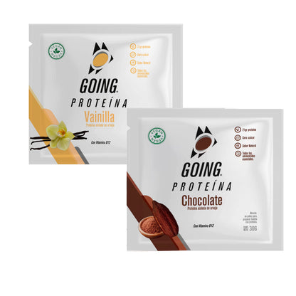 Sobres Proteína vegana x12 unds| Sabor Chocolate o Vainilla