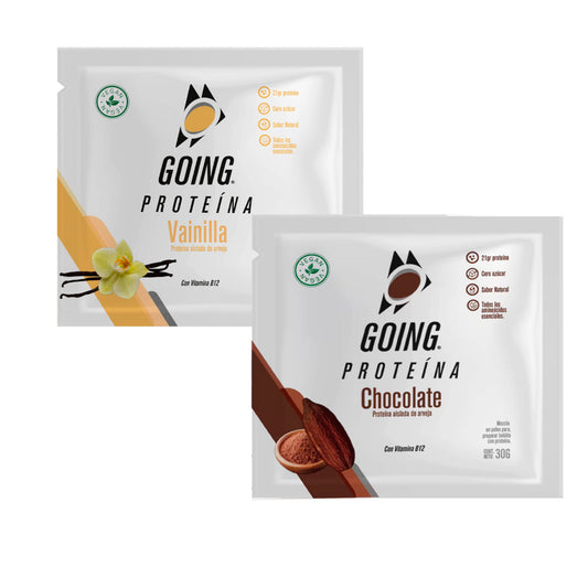 Sobres Proteína vegana x12 unds| Sabor Chocolate o Vainilla